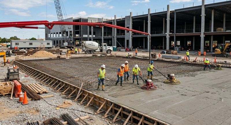 Commercial Slab Installation in Blanco, TX